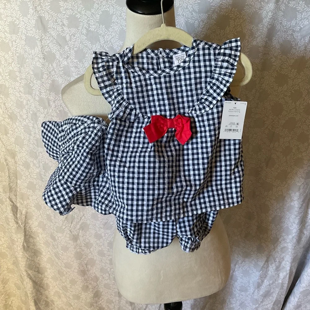 Carter's 3 Piece Gingham Summer Outfit Set